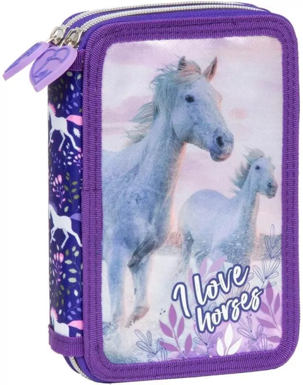 Derform. Piórnik z wyposażeniem 2 kom Konie 25 - tantis.pl