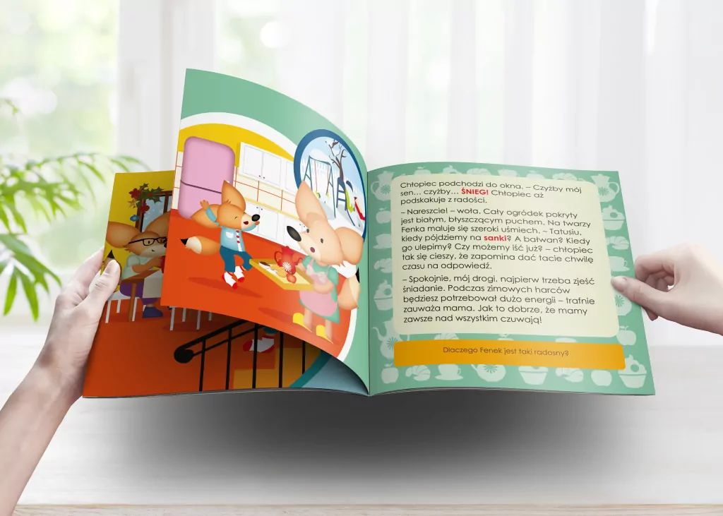 Zabawy na śniegu. Pory roku. Przygody Fenka - tantis.pl