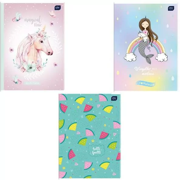 Zeszyt A4/32k w kolorową linię. 1 sztuka - tantis.pl