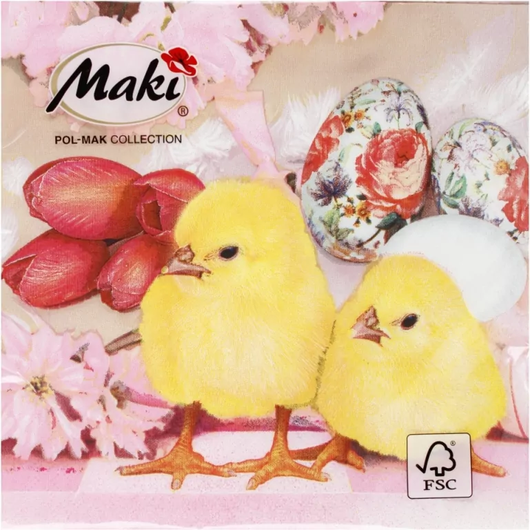 Serwetki 33x33cm Maki Wielkanoc op.  Pol-Mak - tantis.pl
