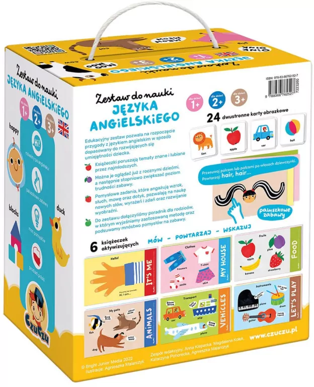CzuCzu. Zestaw do nauki języka angielskiego dla dzieci 1, 2, 3 - tantis.pl