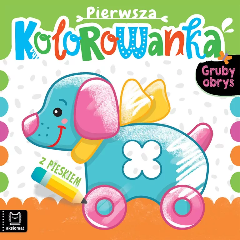 Pierwsza kolorowanka z pieskiem. Gruby obrys - tantis.pl