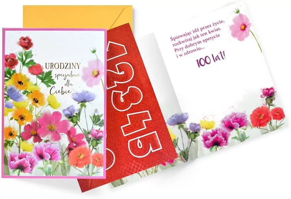 Karnet DK-1225 Urodziny (wymienne cyfry) - tantis.pl