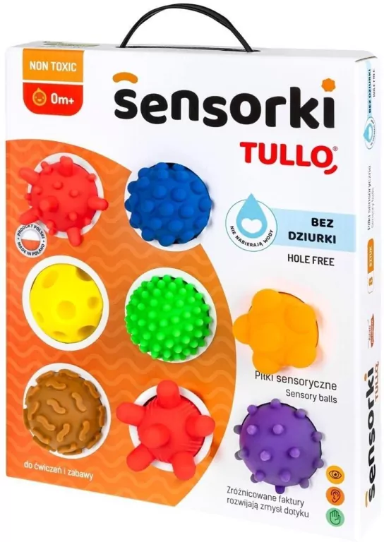 Sensorki Tullo. Piłki sensoryczne bez dziurki - tantis.pl