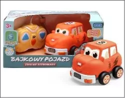 Bajkowy pojazd. Zdalnie sterowany. Pomarańczowy