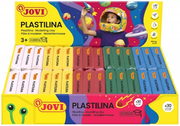 Display plasteliny JOVI 30x50g 6x5 kolorów mix kolorów - tantis.pl