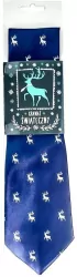 Krawat świąteczny granatowy
