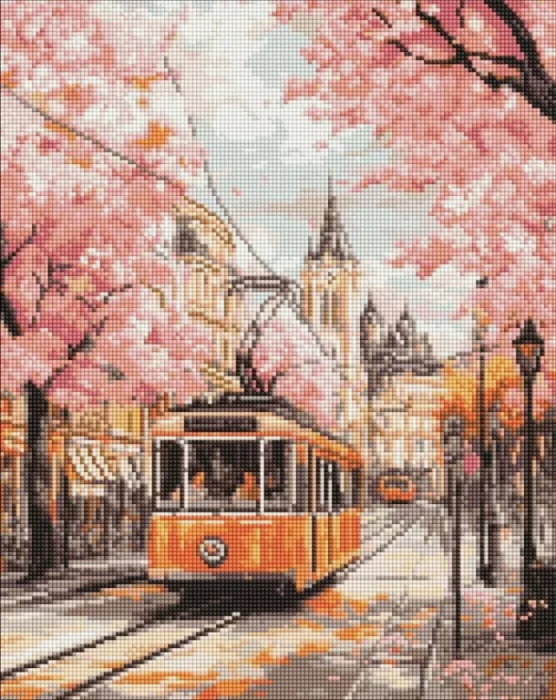 Diamentowa mozaika - Różowa trasa 40x50cm - tantis.pl