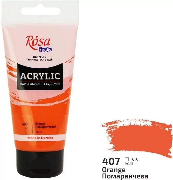 Farba akrylowa orange 407 75ml - tantis.pl