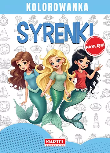 Syrenki. Kolorowanka z naklejkami - tantis.pl