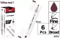 Marker Chromax z 2 końcówkami wine red 1 - tantis.pl