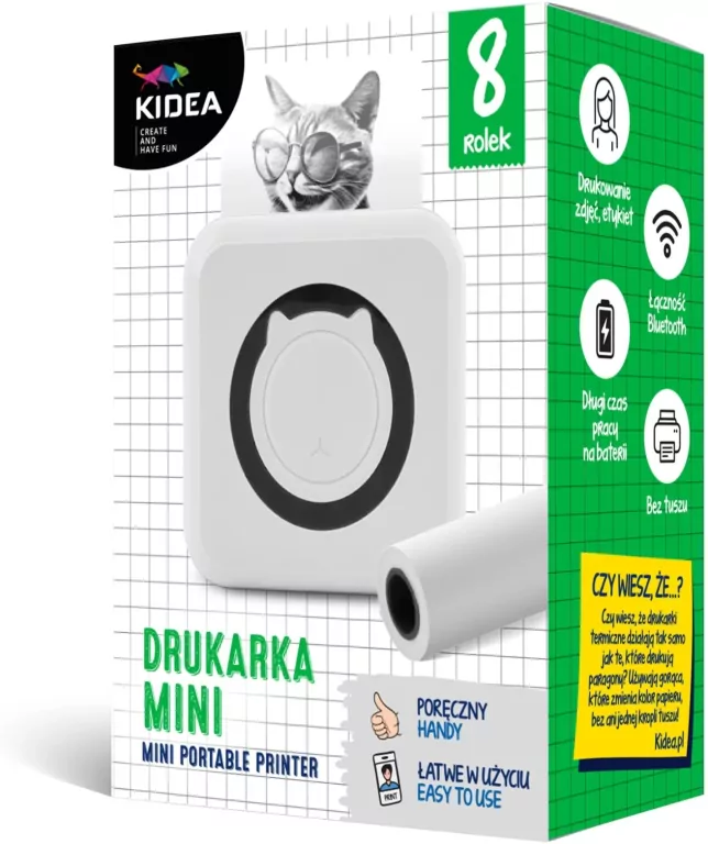 Mini drukarka termiczna KIDEA - tantis.pl