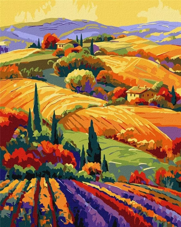 Malowanie po numerach. Kolorowy krajobraz 40x50cm - tantis.pl