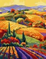 Malowanie po numerach. Kolorowy krajobraz 40x50cm - tantis.pl
