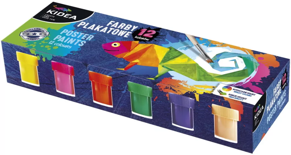 Farby plakatowe 12 kolorów x 20ml - tantis.pl