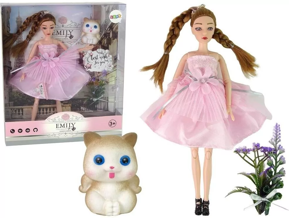 Lalka Emily warkocze kot kwiaty - tantis.pl