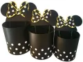 Pudełko Flower Box okrągłe Micky czarne - tantis.pl