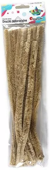 Druciki dekoracyjne 1,5x30cm 12szt ciemnobeżowe - tantis.pl