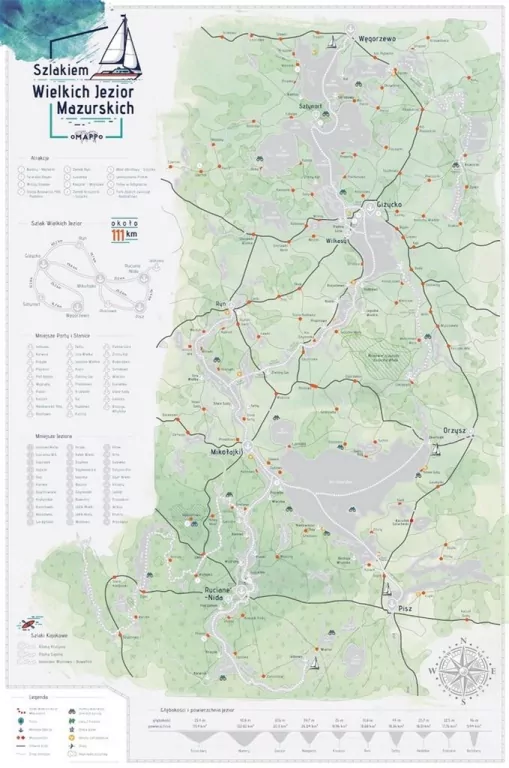 Mapa zdrapka. Mazury - tantis.pl