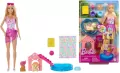 Barbie Puppy Pool Party z akcesoriami zmiana kolor - tantis.pl