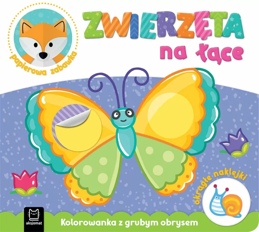 Zwierzęta na łące. Kolorowanka z grubym obrysem - tantis.pl