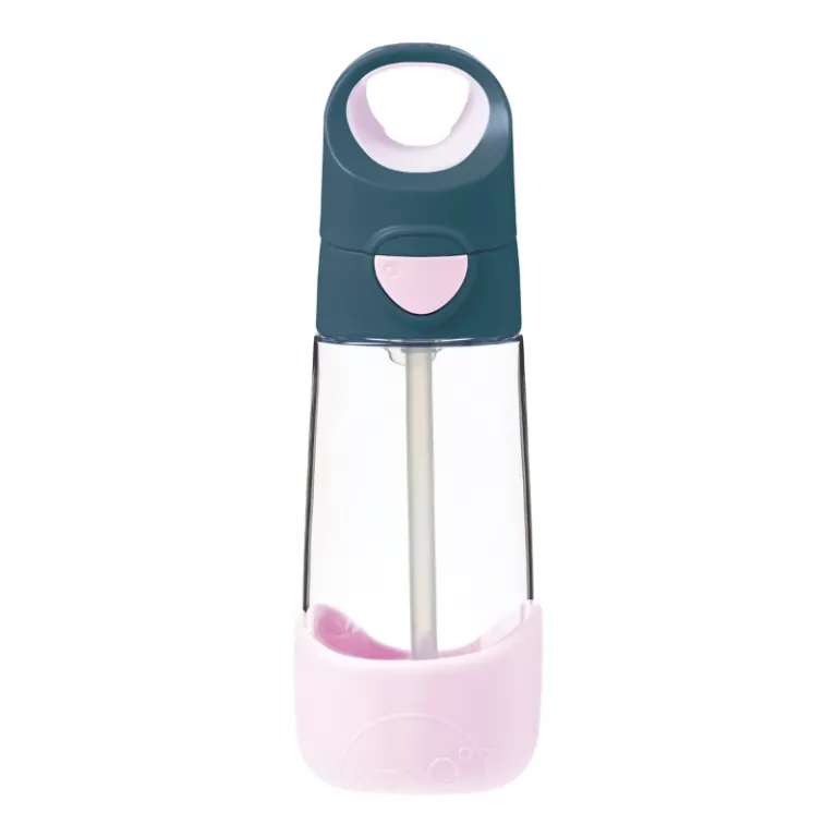 B.Box. Bidon tritanowy ze słomką, Indigo Rose. 450 ml - tantis.pl