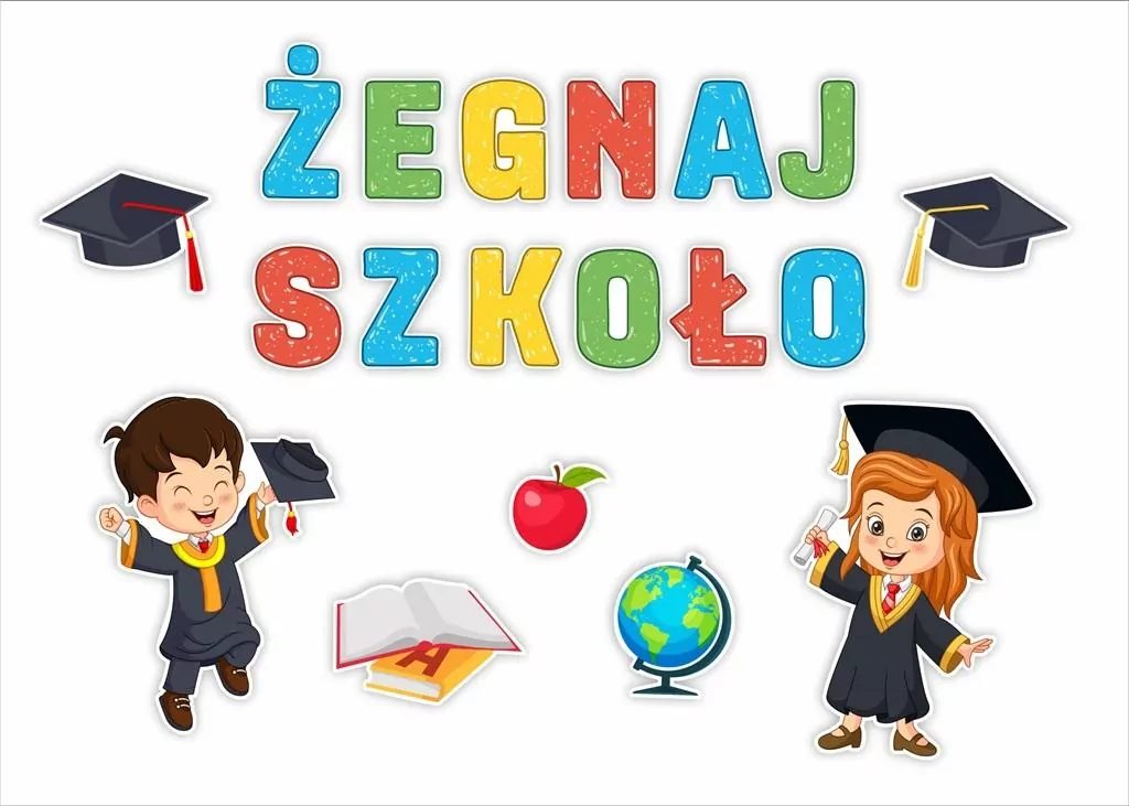 Dekoracje okienne szkoła - Żegnaj szkoło - tantis.pl