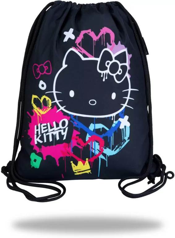 Worek na buty Hello Kitty Beta Black Neon - tantis.pl