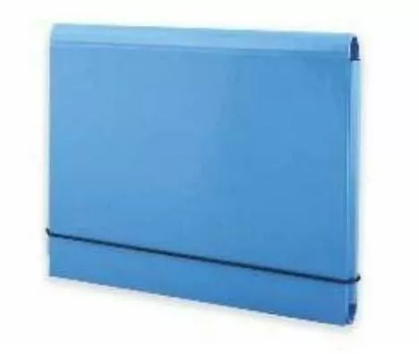 Teczka łamana A4 na gumkę niebieska pastelowa - tantis.pl