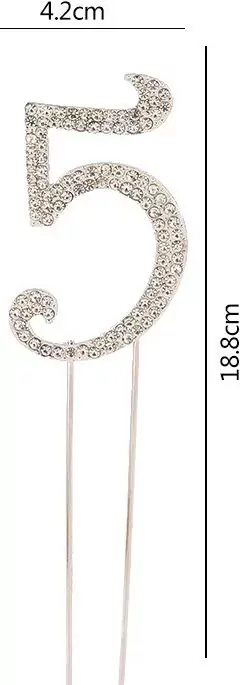 TOPPER NA TORT 5 SRE CYRKONIE 19CM NER PBH - tantis.pl