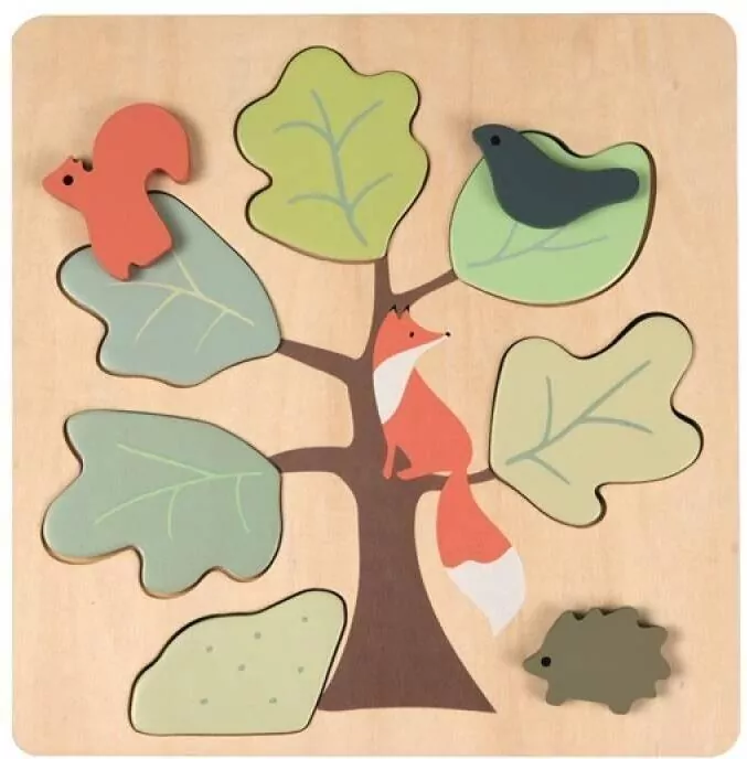 Drewniane puzzle Lisek - tantis.pl
