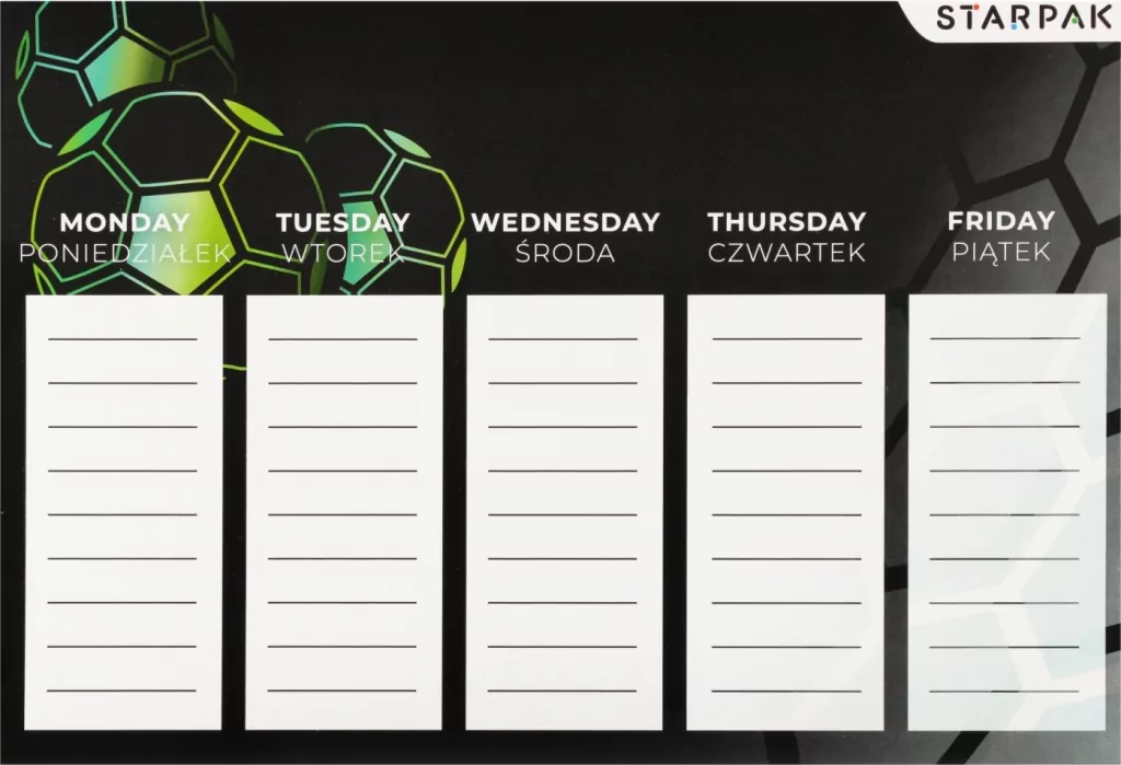 PLAN LEKCJI A5 NAKLEJ NA ZESZ FOOTBALL STK 1/24 - tantis.pl
