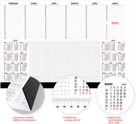 Kalendarz 2026/2027 biuwar 48,8x33,8cm