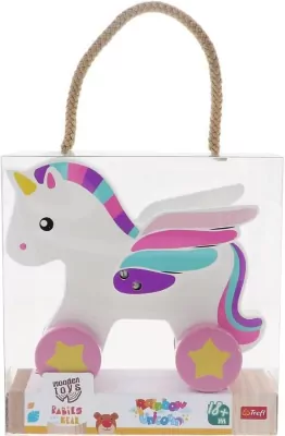 Rainbow Unicorn. Zabawka drewniana