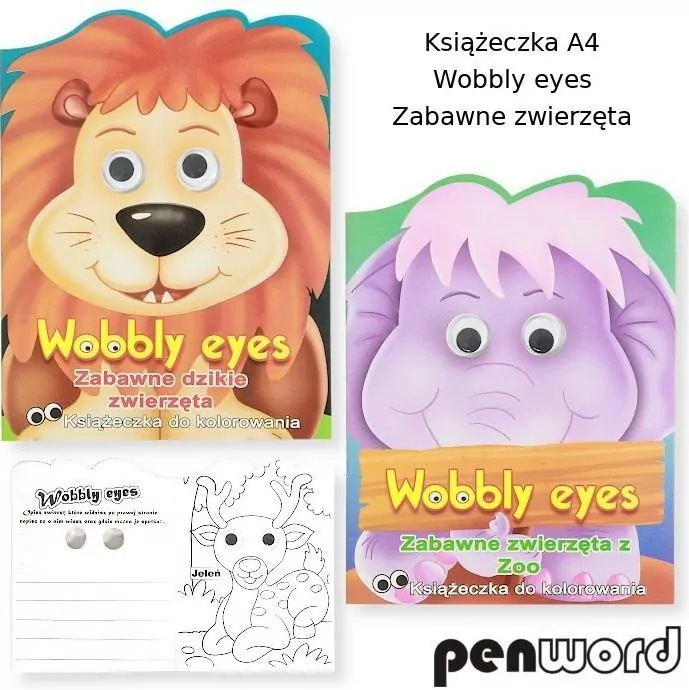 Kolorowanka Wobbly Eyes Zabawne zwierzęta MIX - tantis.pl