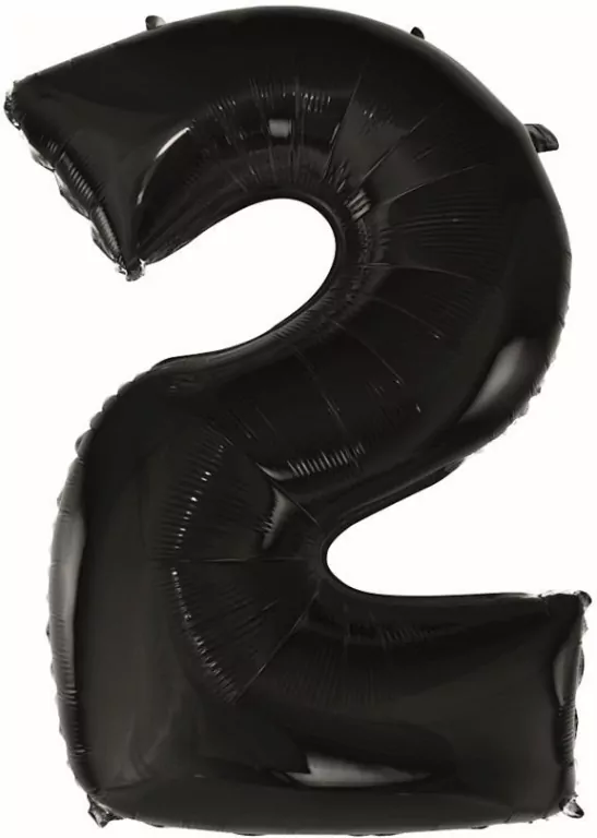 Balon foliowy B&C cyfra 2 czarna 92cm - tantis.pl