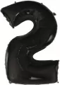 Balon foliowy B&C cyfra 2 czarna 92cm - tantis.pl