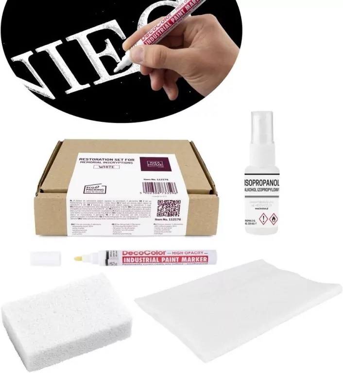 Zestaw do renowacji białych napisów na pomnikach - tantis.pl