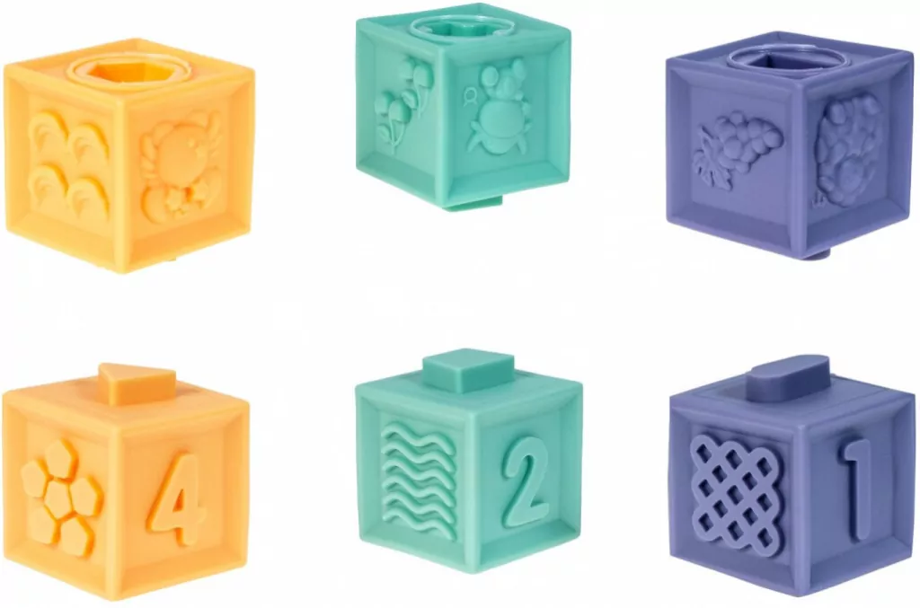 Miękkie klocki sensoryczne, 12 elementów - tantis.pl