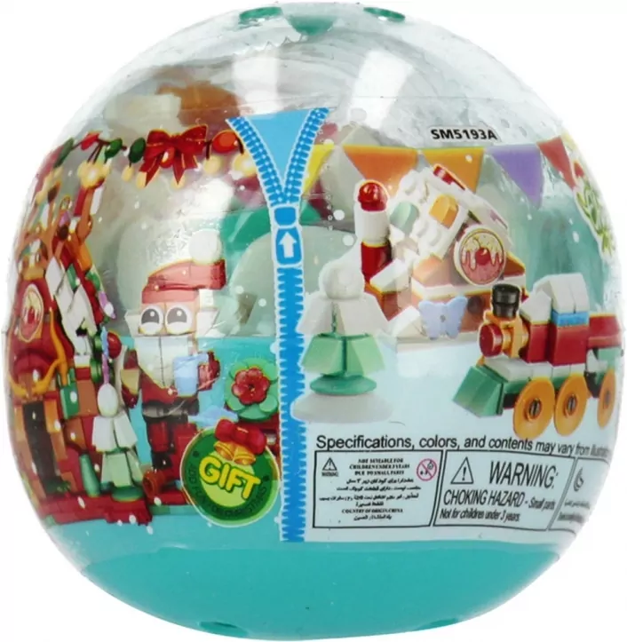 Klocki Konstrukcyjne w kuli. Święta 7cm - tantis.pl