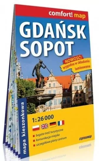 Gdańsk Sopot. Comfort! map. Plan mini 1:26 000 - tantis.pl