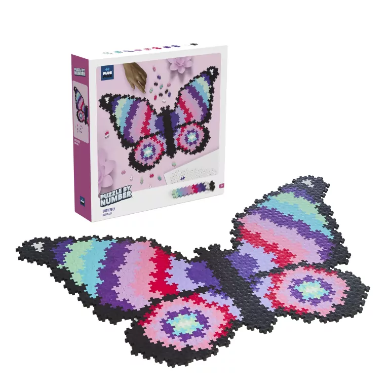 Puzzle By Number- Motyl. Plus-Plus - tantis.pl
