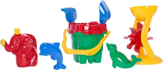 Komplet do piasku. Zamek z młynkiem