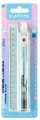 Cyrkiel metalowy + linijka 15cm pastel blue - tantis.pl