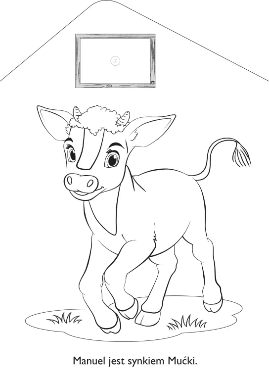 Kolorowanki z zagrody. Krówka - tantis.pl