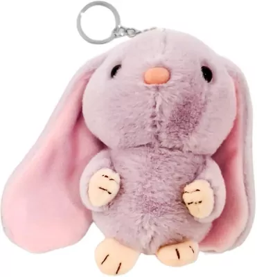 Brelok pluszowy fioletowy królik
