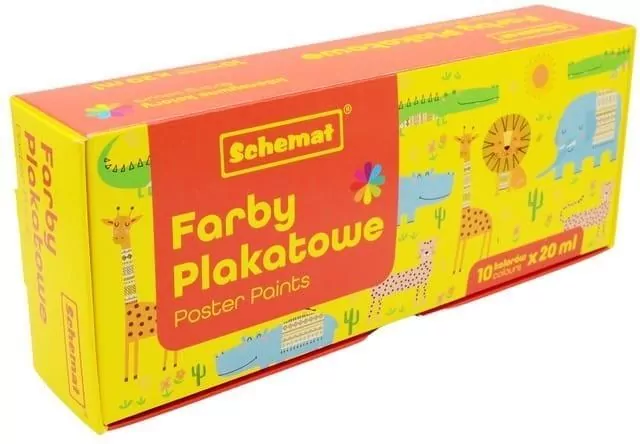 Farby plakatowe 10 kolorów - tantis.pl