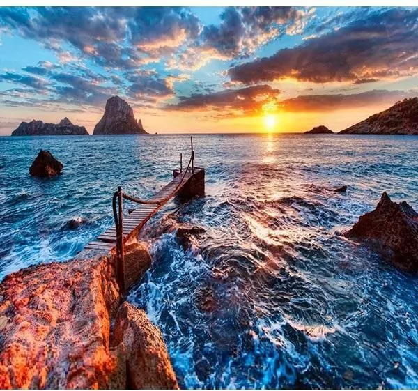 Mozaika diamentowa 5D - Zachód Słońca 40x30cm - tantis.pl