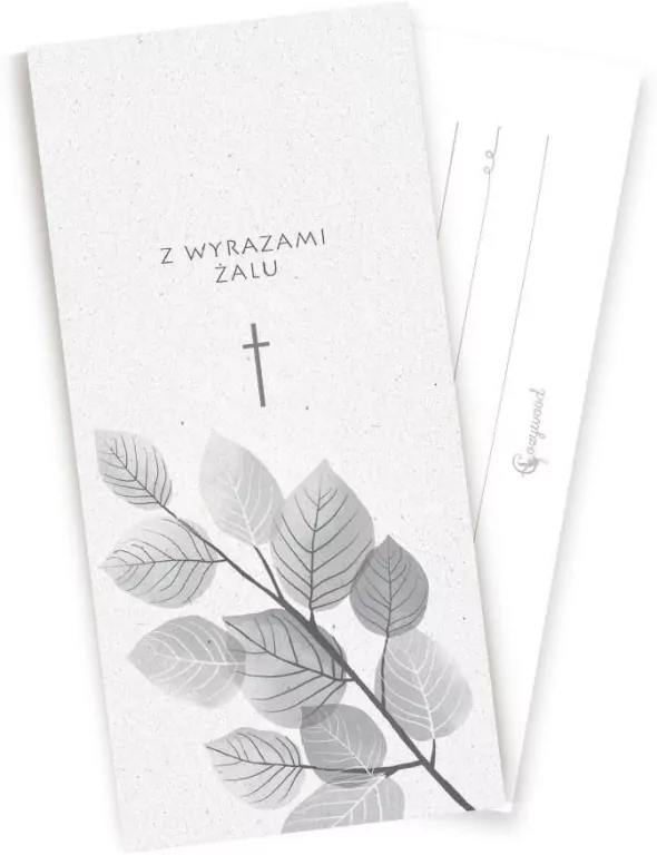 Koperta upominkowa z kartką Z wyrazami żalu - tantis.pl