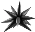 Balon foliowy Gwiazda 3D 95cm czarny - tantis.pl